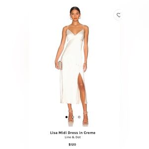 Line and Dot midi dress in creme. NWT
